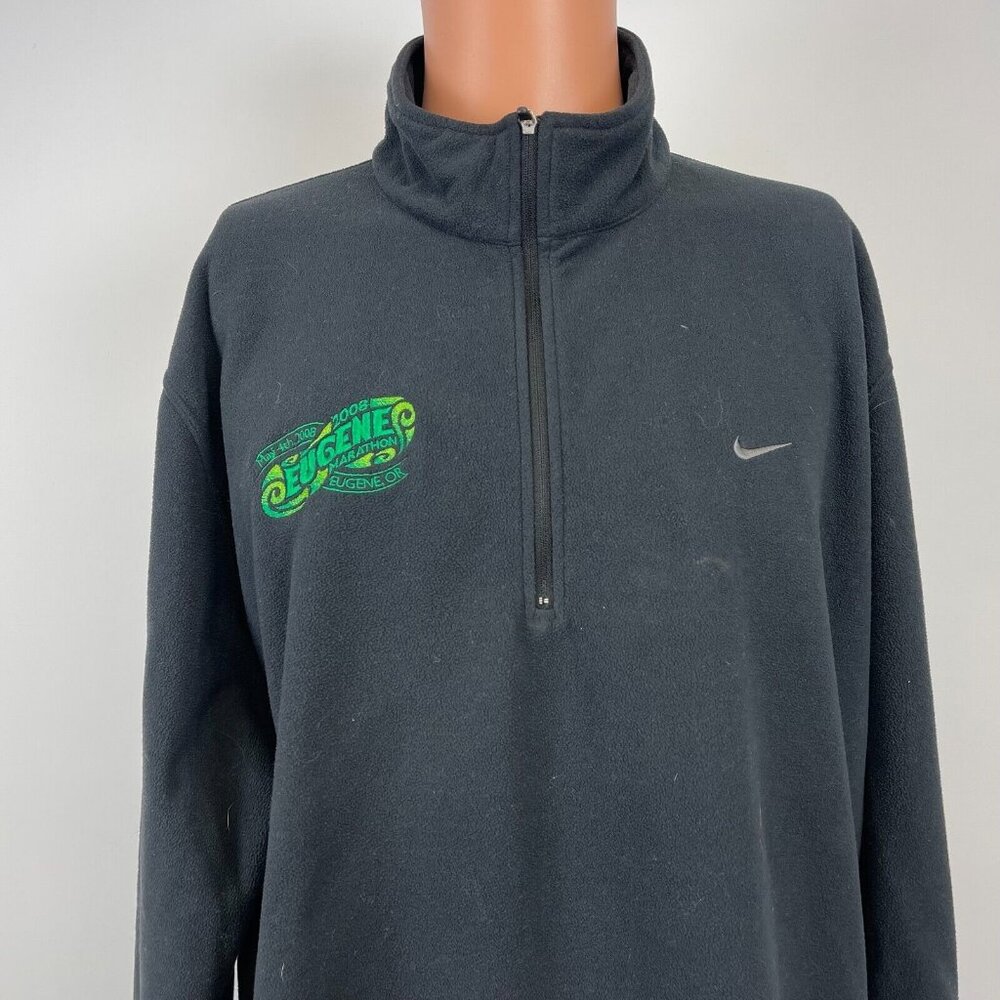Nike Eugene Oregon Marathon Therma Fleece Jacket Mens 2XL Black 2008 Running